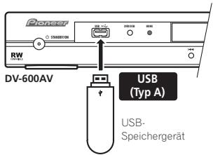 PIONEER DV-600 AV - SchlieBen Sie das USB-Speichergerät an. - 1