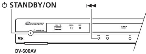 PIONEER DV-600 AV - Zurückstellen der Ausgangs-Auflösung auf die Standardeinstellung bei Anschluss über HDMI - 1