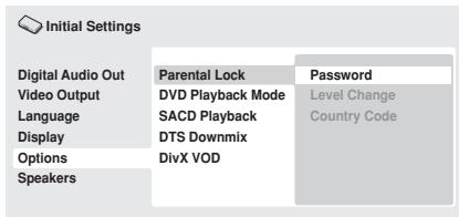 PIONEER DV-600 AV - Registrazione di una nuova password - 1