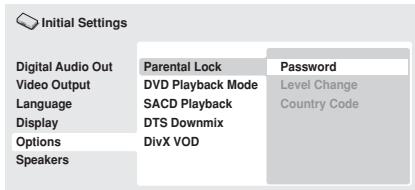 PIONEER DV-600 AV - Registrar de una contraseña nuevo - 1