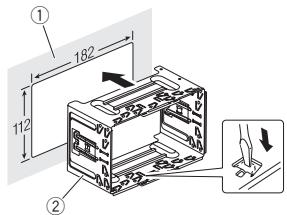 PIONEER FH-460UI - Instalacion con el soporte - 1