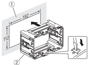 PIONEER FH-460UI - Installare il supporto nel cruscotto. - 1
