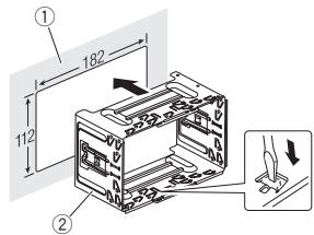 PIONEER FH-460UI - Installation with the holder - 1
