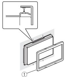PIONEER FH-460UI - Attach the trim ring. - 1