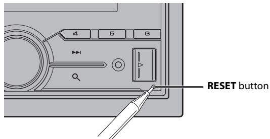 PIONEER FH-X730BT - Resetting the microprocessor - 1