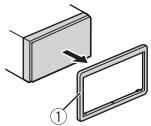 PIONEER FH-X730BT - Removing the unit (installed with the supplied mounting sleeve) - 1