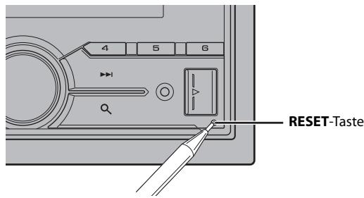 PIONEER FH-X840DAB - Zurücksetzen des Mikroprozessors - 1