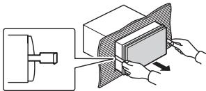 PIONEER FH-X840DAB - Removing the unit (installed with the supplied mounting sleeve) - 2