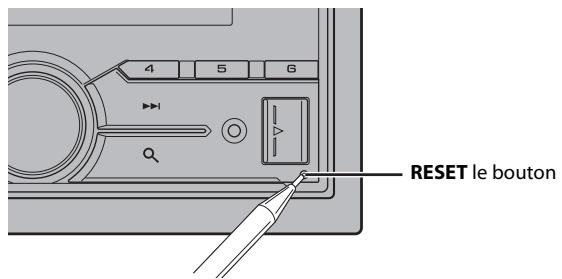 PIONEER FH-X840DAB - Réinitialisation du microprocesseur - 1