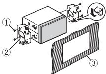 PIONEER FH-X840DAB - When not using the supplied mounting sleeve - 2