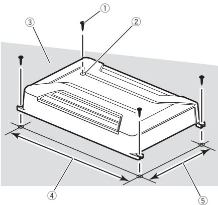 PIONEER GM-A4604 - Boor op dezeplaatsen een gat met een diameter van 2,5 mm door de vloerbekleding ofrechtstreeks in het chassis. - 1