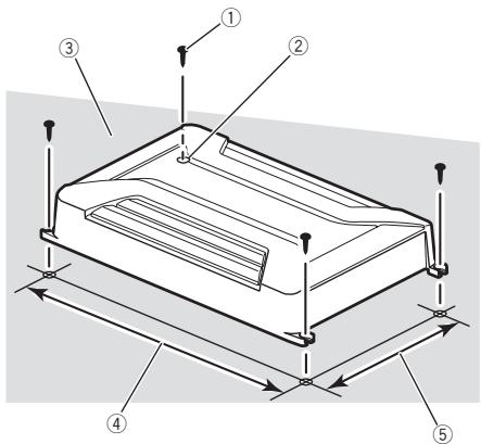 PIONEER GM-A4604 - Install the amplifier with the use of supplied tapping screws (4mm× 18mm) - 1