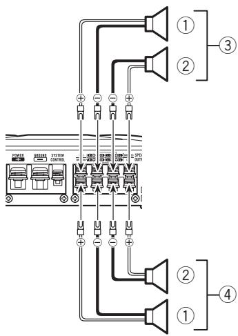 PIONEER GM-A4604 - ① Selectieschakelaar LPF/HPF (low pass filter/high pass filter) - 1