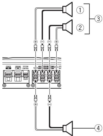PIONEER GM-A6604 - Collegamento degli altoparlanti - 2