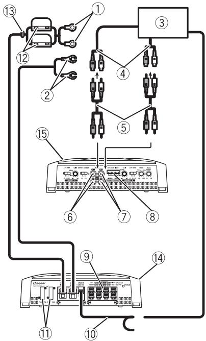 PIONEER GM-A6604 - Schema di collegamento - 1