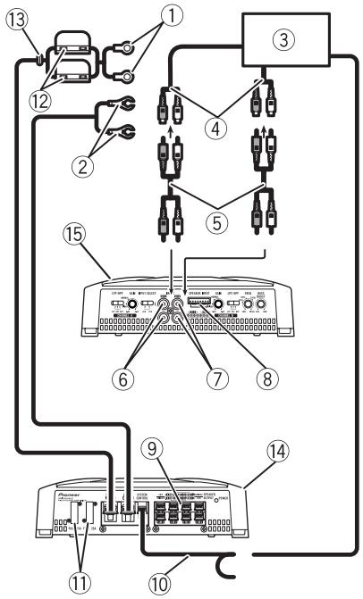 PIONEER GM-A6604 - Aansluitschema - 1