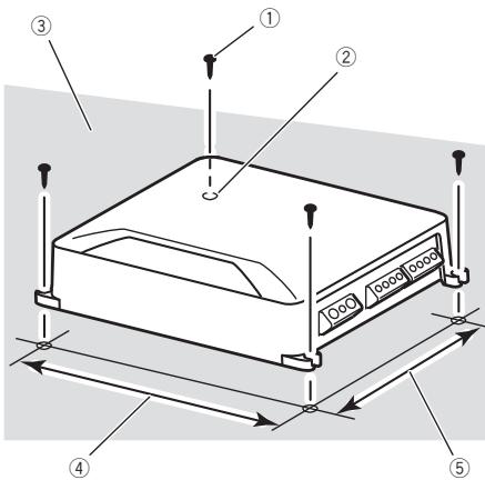 PIONEER GM-D8604 - Installare l'amplificatore utilizzato le viti autofilettanti fornite (4mm× 18mm) - 1