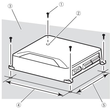 PIONEER GM-D8604 - Voorbeeld van een installation op de vloermat of het chassis - 1