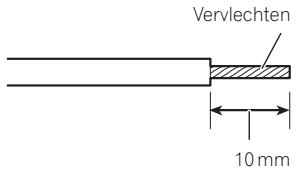 PIONEER GM-D8604 - Strip met een draadkniptang of geschikt mes het uiteinde van de luidsprekerkabel. Leg ongeveer 10mm kabel bloot en verwlecht het uiteinde. - 1