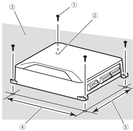 PIONEER GM-D8604 - Installe l'amplificateur à l'aide des vis autotaraudeuses fournies (4 mm × 18 mm). - 1