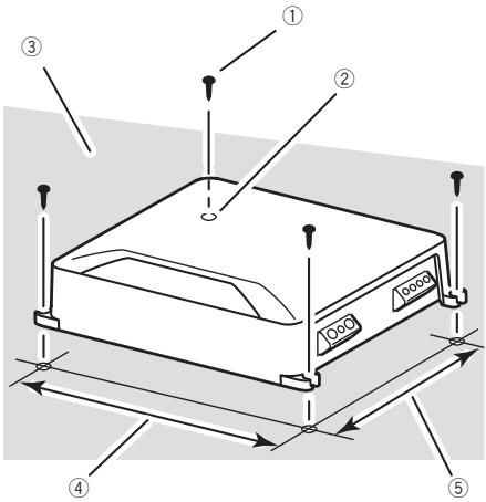 PIONEER GM-D9601 - Exemple d'installation sur le tapis de sol ou le châssis - 1