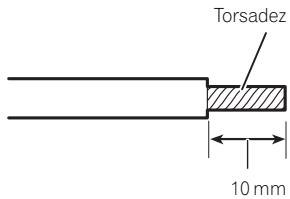 PIONEER GM-D9601 - Positionnez le fil de la batterie du compartiment du moteur jusqu'à l'intérieur du véhicule. - 2