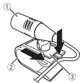 PIONEER MVH-160UI - When installing the microphone on the steering column - 1