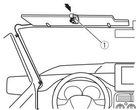 PIONEER MVH-170UI,  MVH-170 UI - Anbringen and der Sonnenblende - 2