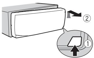 PIONEER MVH-170UI,  MVH-170 UI - Rimozione del frontalino - 1