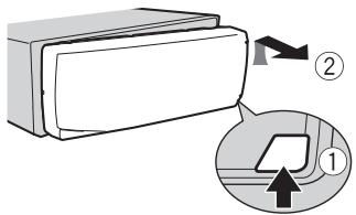 PIONEER MVH-170UI,  MVH-170 UI - Retrait de la face avant - 1