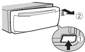PIONEER MVH-280FD - Retrait de la face avant - 1