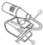 PIONEER MVH-X360BT - Installazione del microfondo sull'aleta parasole - 1