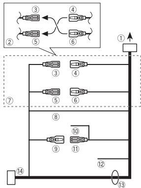PIONEER MVH-X360BT - Cordon d'alimentation - 1