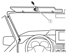 PIONEER MVH-X360BT - Plaats de microfoonklem op de zonne-klek. - 1