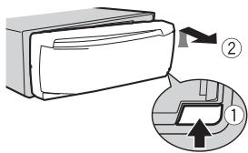 PIONEER MVH-X580BT - Detaching the front panel - 1