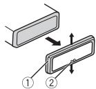 PIONEER MVH-X580BT - Removing the unit (installed with the supplied mounting sleeve) - 1