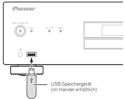PIONEER PD50 - SchlieBen Sie das USB-Speichergerät an. - 1