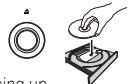 PIONEER PD50 - Press the button to open the disc tray and set the disc in place. - 1