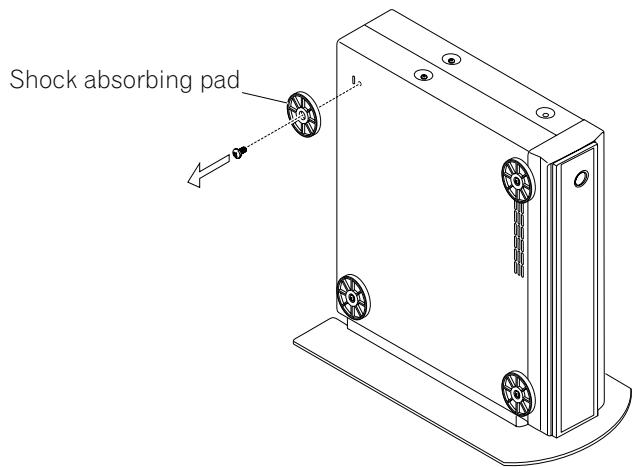 PIONEER PDP-435PE - Remove the shock absorbing pads. - 1