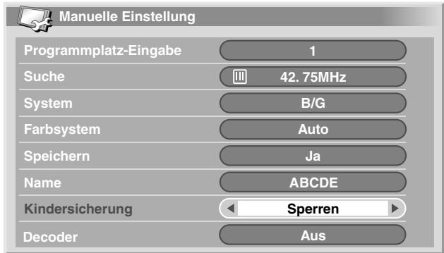 PIONEER PDP-435PE - Einstellen der Kindersicherung - 1