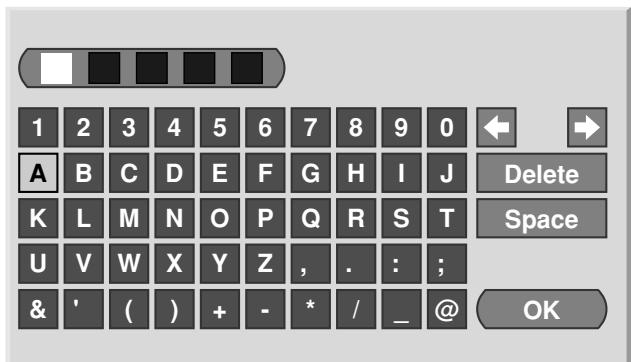 PIONEER PDP-435PE - Select the first character ( / , / then ENTER). - 1