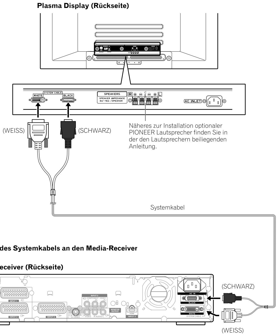 PIONEER PDP-435PE - Aufbau des Systems - 1