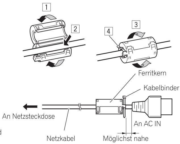 PIONEER PDP-506 PE & PDP-506FDE - Anbringen des Ferritkerns - 1