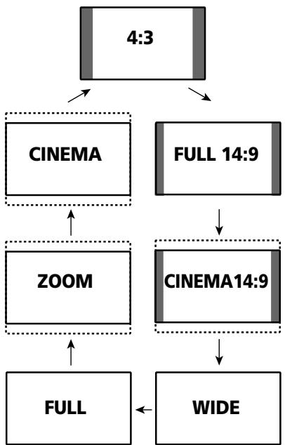 PIONEER PDP-506 PE & PDP-506FDE - Selecting a screen size manually - 1
