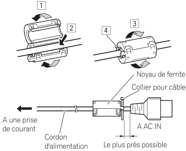 PIONEER PDP-506 PE & PDP-506FDE - Fixation du noyau de ferrite - 1