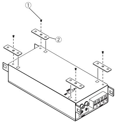 PIONEER PRS-D800 - Installer le support au bas de l'appareil. - 1