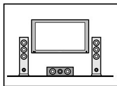 PIONEER SC-LX56 - Position de l'enceinte centrale et du moniteur - 1