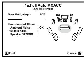 PIONEER SC-LX56 - Attende la fin des tonalités de test, puis confirmez la configuration des enceintes sur l'écran GUI. - 1