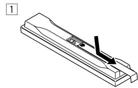 PIONEER SC-LX56 - Mise en place des piles - 1