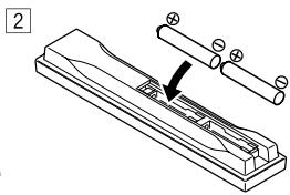 PIONEER SC-LX56 - Mise en place des piles - 2